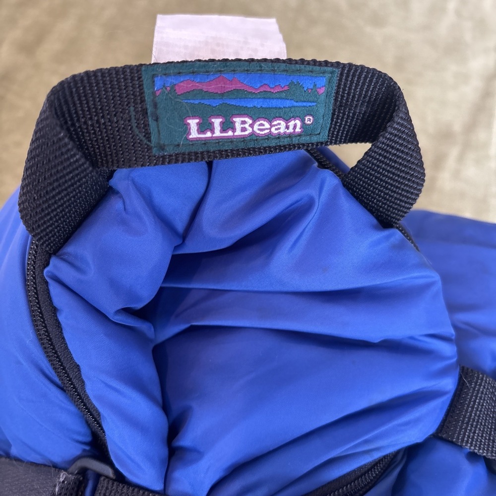 LL Bean Kids Vintage Royal Blue Polyfill Sleeping Bag 60x30 Camping Sleeping Out